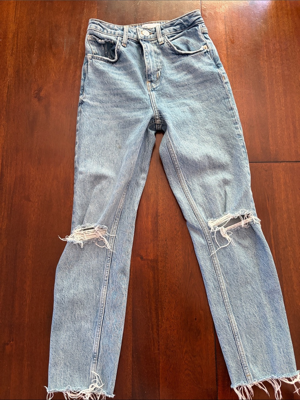 ZARA Light Blue Distressed Women’s Jeans